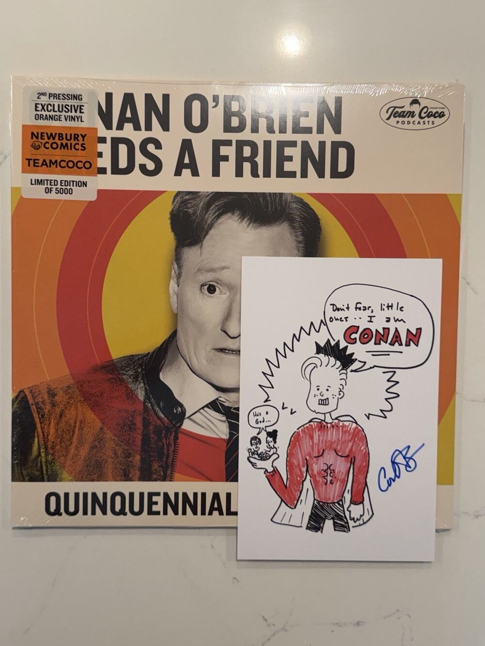 Conan O'Brien Needs A Friend SIGNATURE Quinquennial Celebration 2nd Pressing #2
